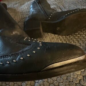 Black Studded Ankle Boots
